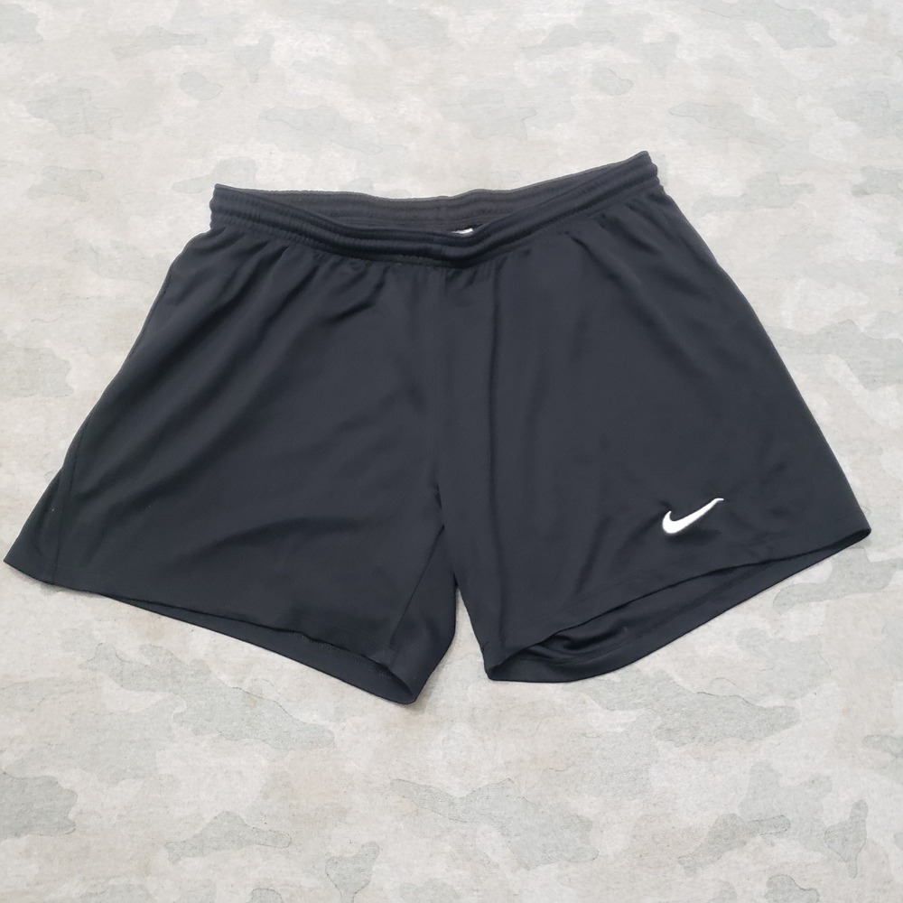 Nike Shorts Womens Medium Black Athletic Running Gym Dri-Fit Drawstring